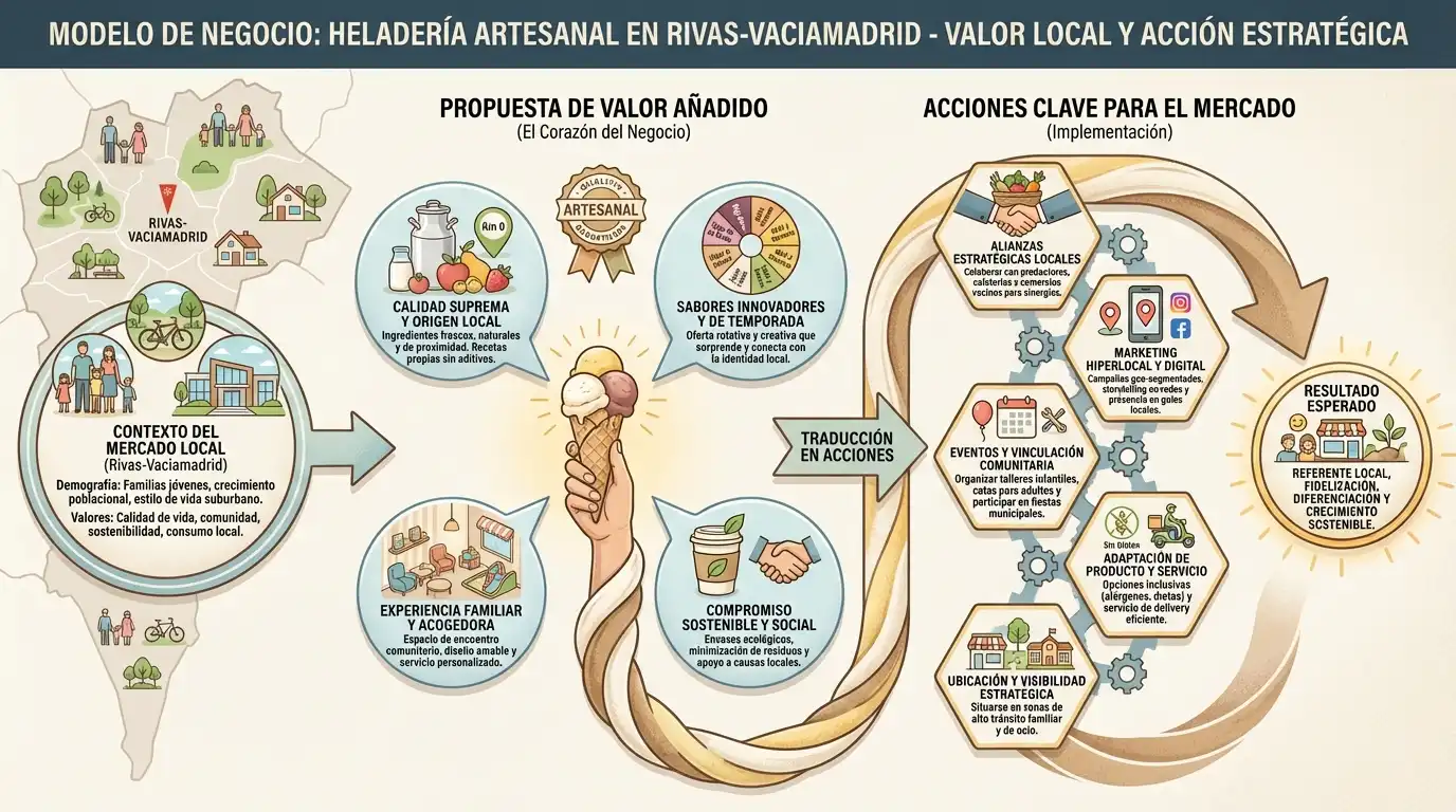 Heladería Artesanal en Rivas Vaciamadrid: Modelo de Negocio Estrategia de marketing digital para Heladería Artesanal en Rivas Vaciamadrid: Modelo de Negocio