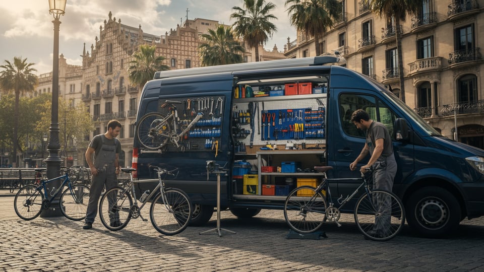 Estrategia de marketing digital para Informe de Marketing para Taller Móvil de Reparación de Bicicletas en Barcelona